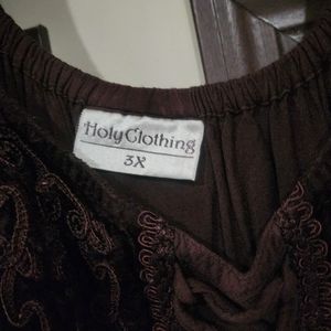 Holy clothing brown dress size 3x